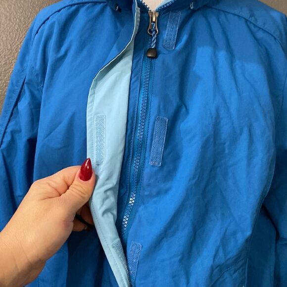LL BEAN Storm Chaser Jacket Outter Layer Only 264929 Royal Blue Light Blue - Picture 5 of 12
